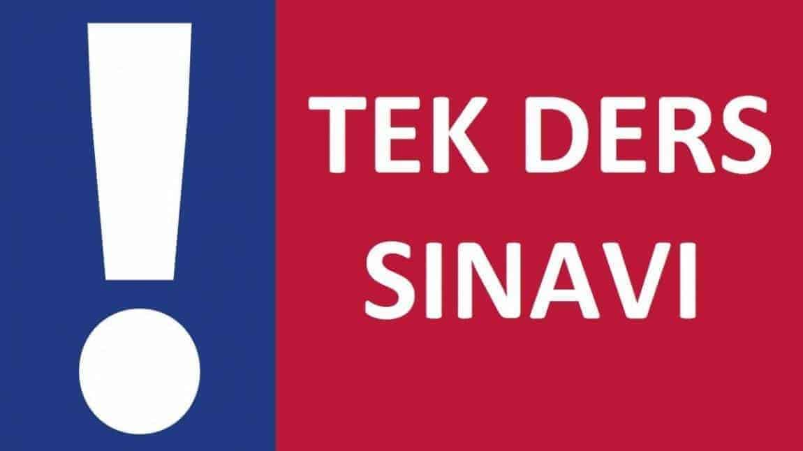 TEK DERS SINAVI